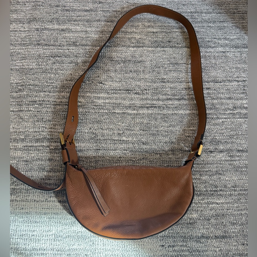 All Saints Half Moon Brown Leather Crossbody Bag
Color Sepia Brown